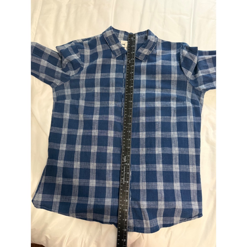 J.Crew Womens Blue Plaid Boy Fit  Cotton Long Sleeve Button Down Shirt Size 10 - Picture 8 of 11